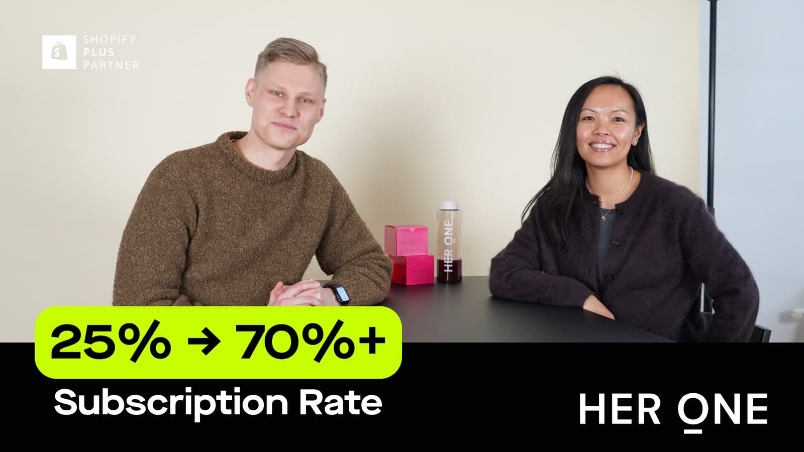 HER ONE: Subscription Rate von 25 % auf über 70 % gesteigert