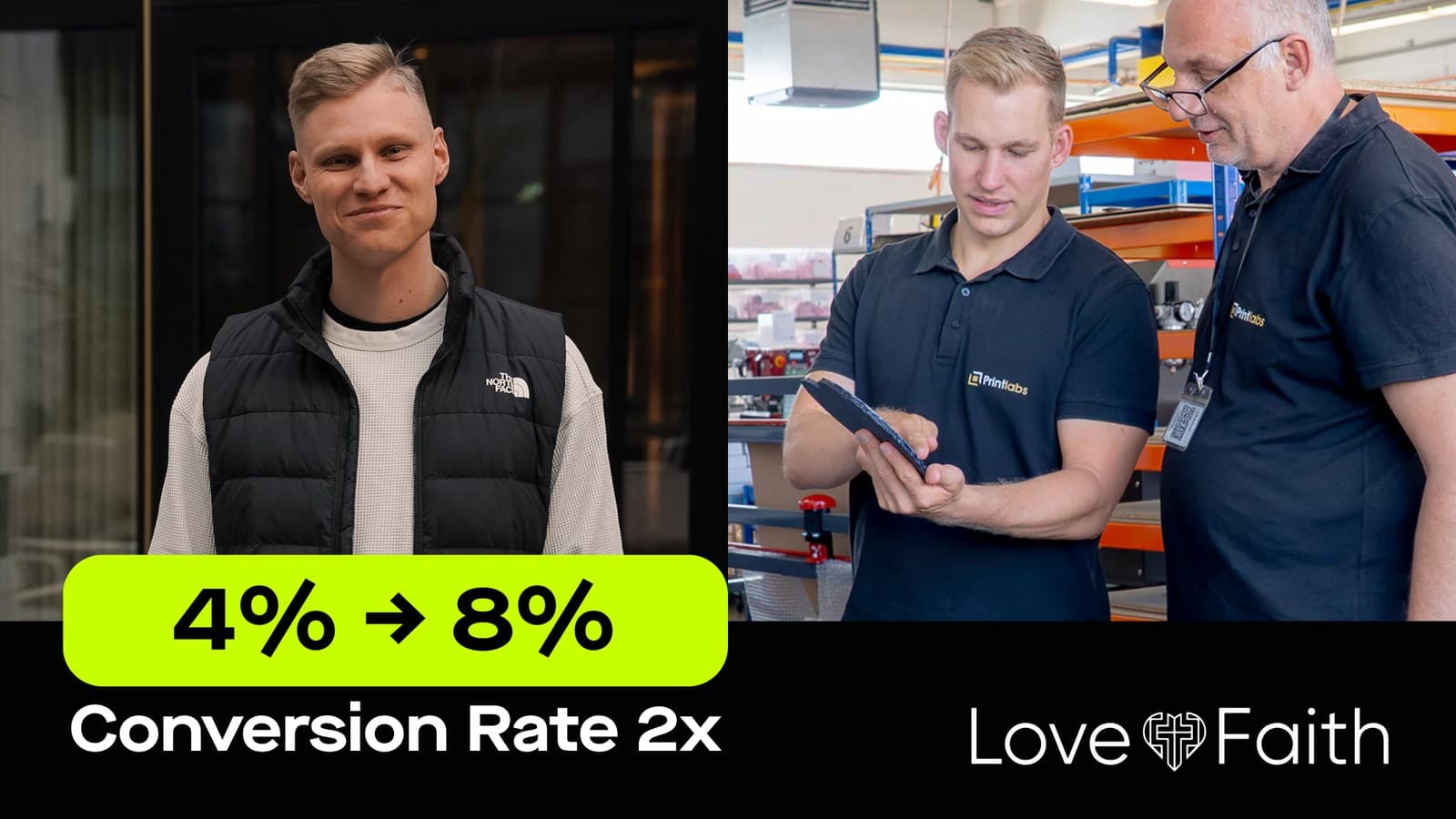 Love & Faith: Conversion Rate von 4 % auf 8 % verdoppelt
